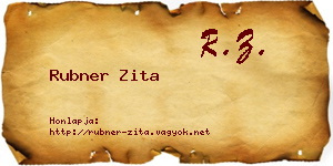 Rubner Zita névjegykártya