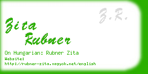 zita rubner business card